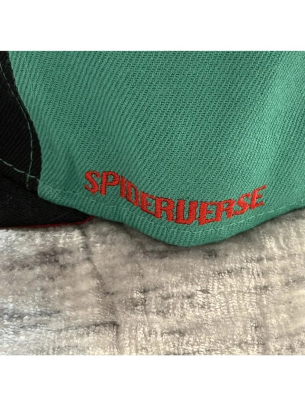 Headgear Classics Spider-Man Into The Spider-Verse Fitted Hat Size 7 Teal Black